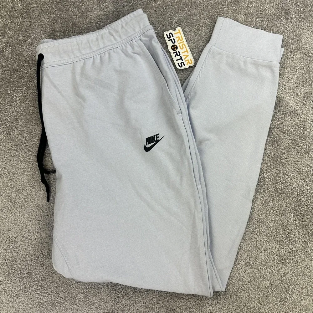 Nike Tech Knit Pants Mens XL Blue Slim Fit Taper Leg Athletic Joggers FD4503-085